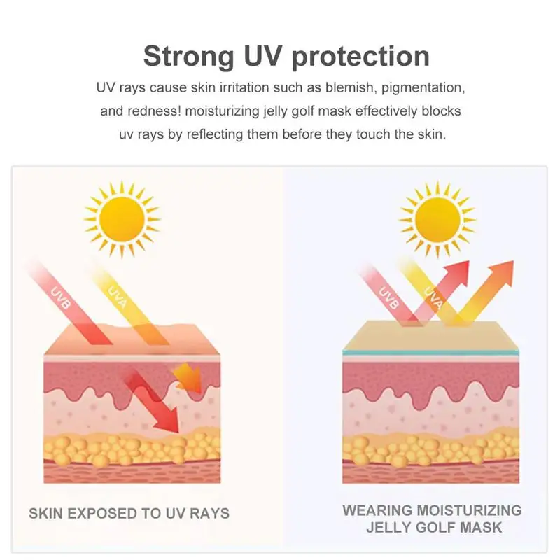 5 шт., УФ-гелевые патчи для лица, для гольфа