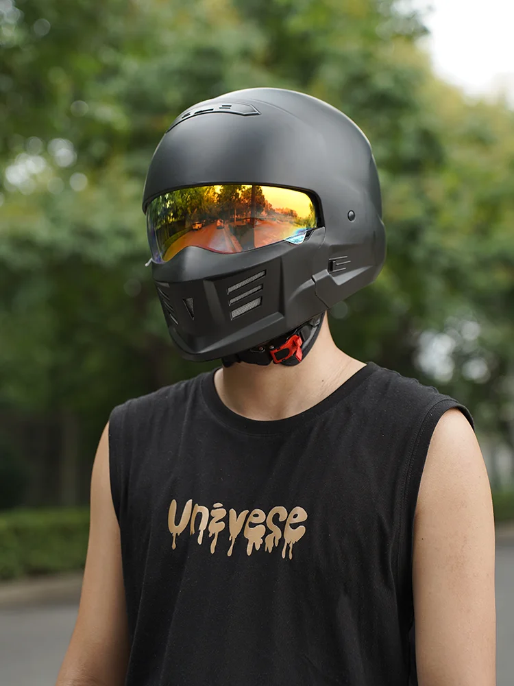 Skorpion kask fullface kombinację skorupy ABS kaski motocyklowe wbudowanym obiektywem przez cztery sezony motorower dla dorosłych mężczyzn — 2