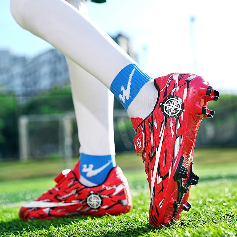 Vendita calda scarpe da calcio di alta qualità ragazzo antiscivolo comode scarpe da calcio per bambini in pelle scarpe da ginnastica da allenamento