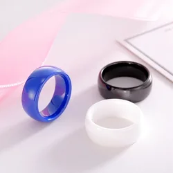 Kolmnsta 8mm Ceramic Rings For Men Women Smooth Curved Surface Comfortable Ring Wedding Engagement Band Minimalist Never Fade
