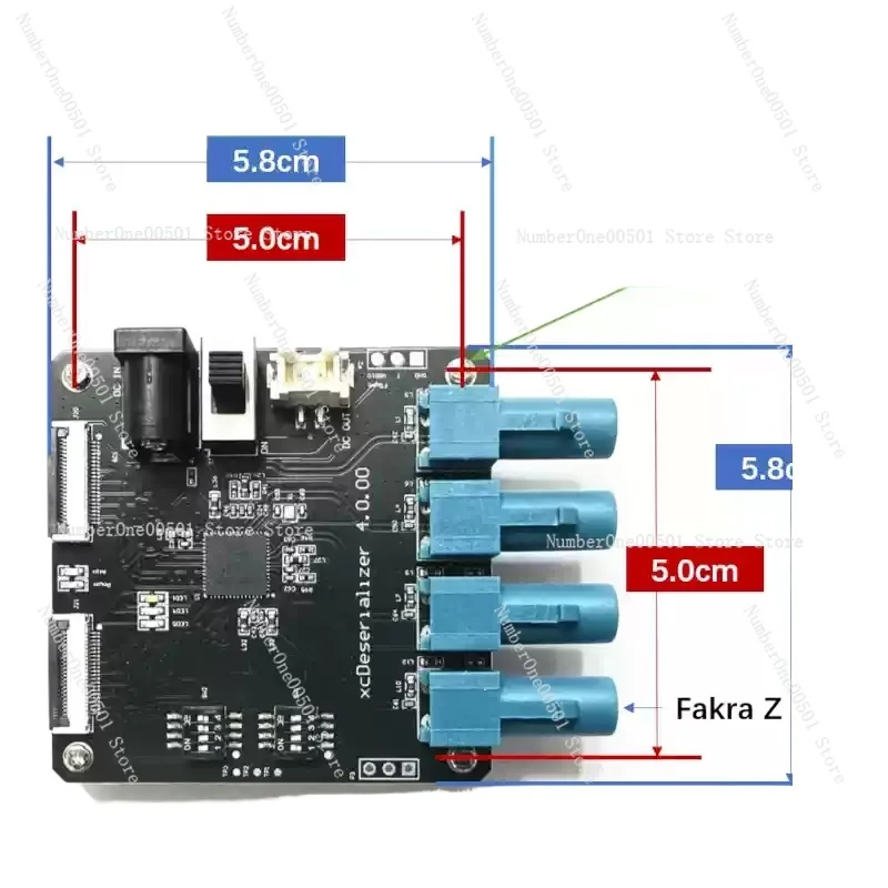 MAX96724 GMSL2 Deserializer Board 4 Channel Camera Interface