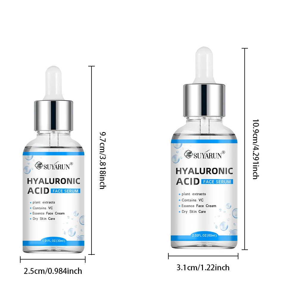 SUYARUN Hyaluronic Acid Serum - 24H Intense Hydration, Anti-Wrinkle & Plumping, Lightweight Face Moisturizer for All Skin Types.