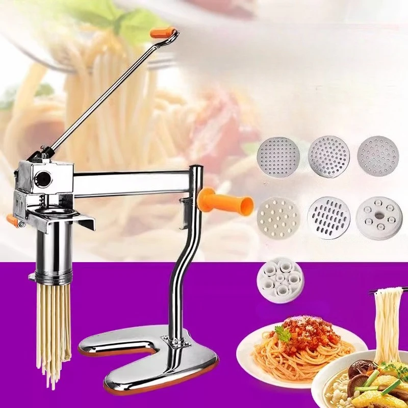 Manual Stainless Steel Noodle Pressing Machine Portable Two-axis Moodle Making Machine Household