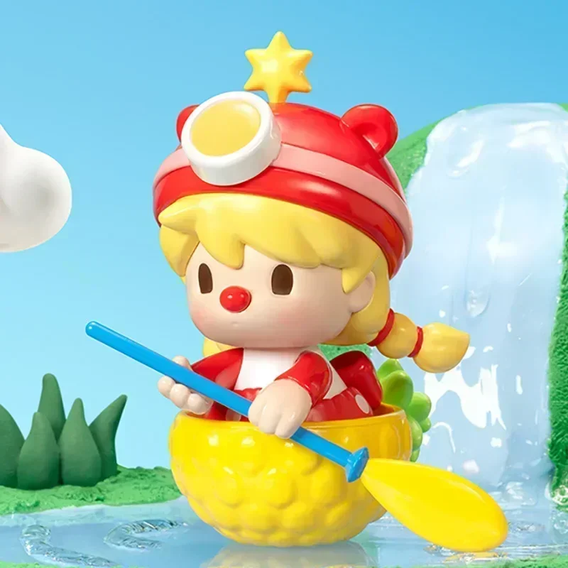 POP MART Sweet Bean Fruit World Adventure Series Scatola cieca Scatola misteriosa Ornamenti Kawaii Figurine Decorazioni per la casa Modello da tavolo Bambola