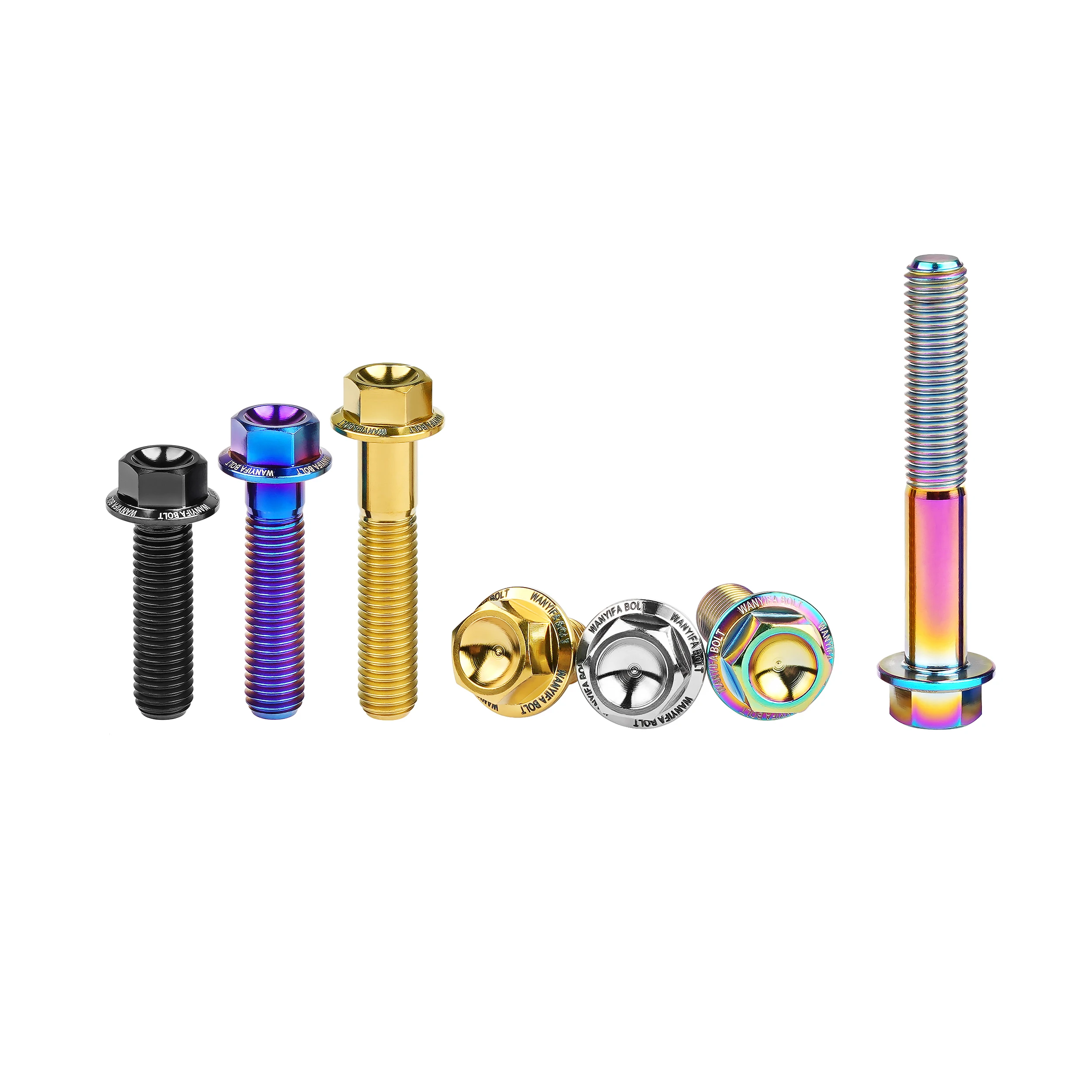 AliExpress RUIFU Ruifu Titanium Bolt 10pcs  M7x10--50mm Hex Flange Head Screws for bicycle motorcycle