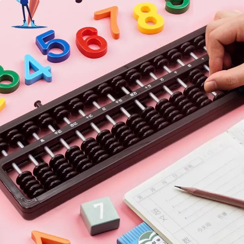 Abacus 7 Beads 13 Rows Kid Learning Math Arithmetic Chinese Traditional Abacus Educational Toys for Children Calculation Tools