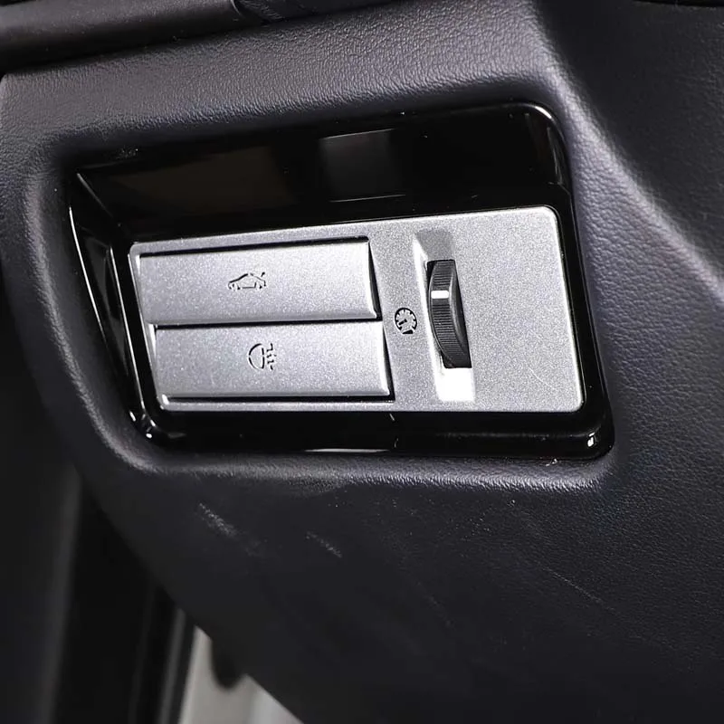 Per Jaguar XF XJ 2009-2015 auto Indoor portellone interruttore pulsante adesivo in acciaio inox interno portellone interruttore accessori 3 pz