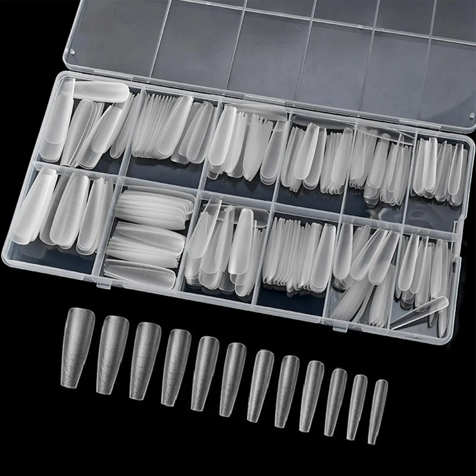 240개 연장 네일 폼 아크릴 네일 탑 폼 클리어 풀 커버 네일 연장 탑 폼 아크릴 네일 팁 매니큐어 도구