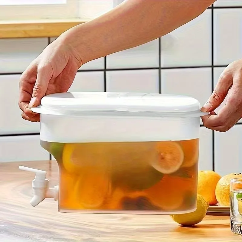 3.5L Cold Brew Water Dispenser with Faucet Pitcher for Iced Tea Lemonade and Refrigerator Storage Home Kitchen Beverage Maker
