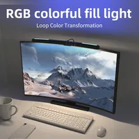 USB Stepless Dimming Screen Hanging Light Computer RGB Background Atmosphere EyeCare Desk Lamp Curved Screen Light Bar Monitor