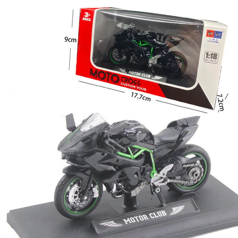 新しいオートバイデスク装飾 1:18 H2 R H2r モデル静的ダイキャスト車グッズ趣味モトおもちゃギフトバイクギフト