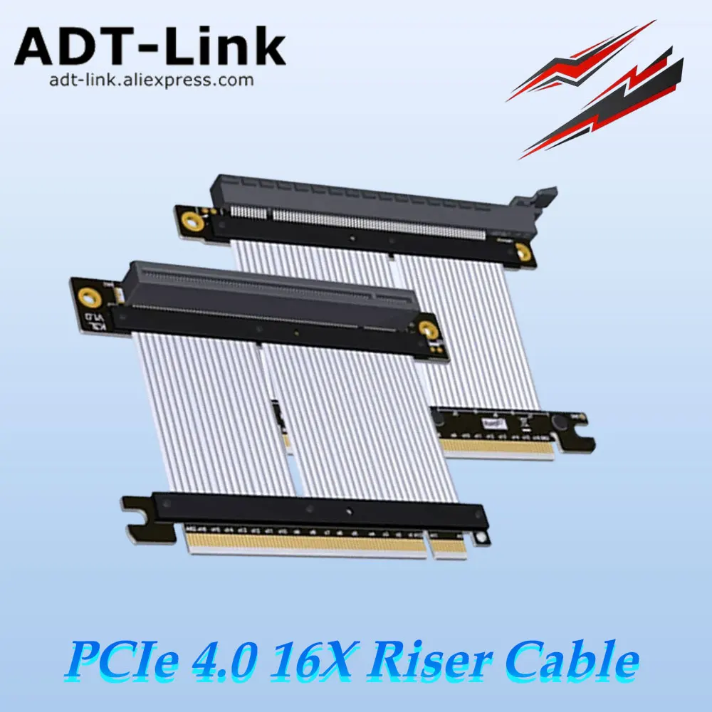 

ADT-Link Gen4 x16 PCI Express Riser Extender PCIe 4.0 16X Riser Cable High Speed GPU Riser Gaming for PC Graphics Cards
