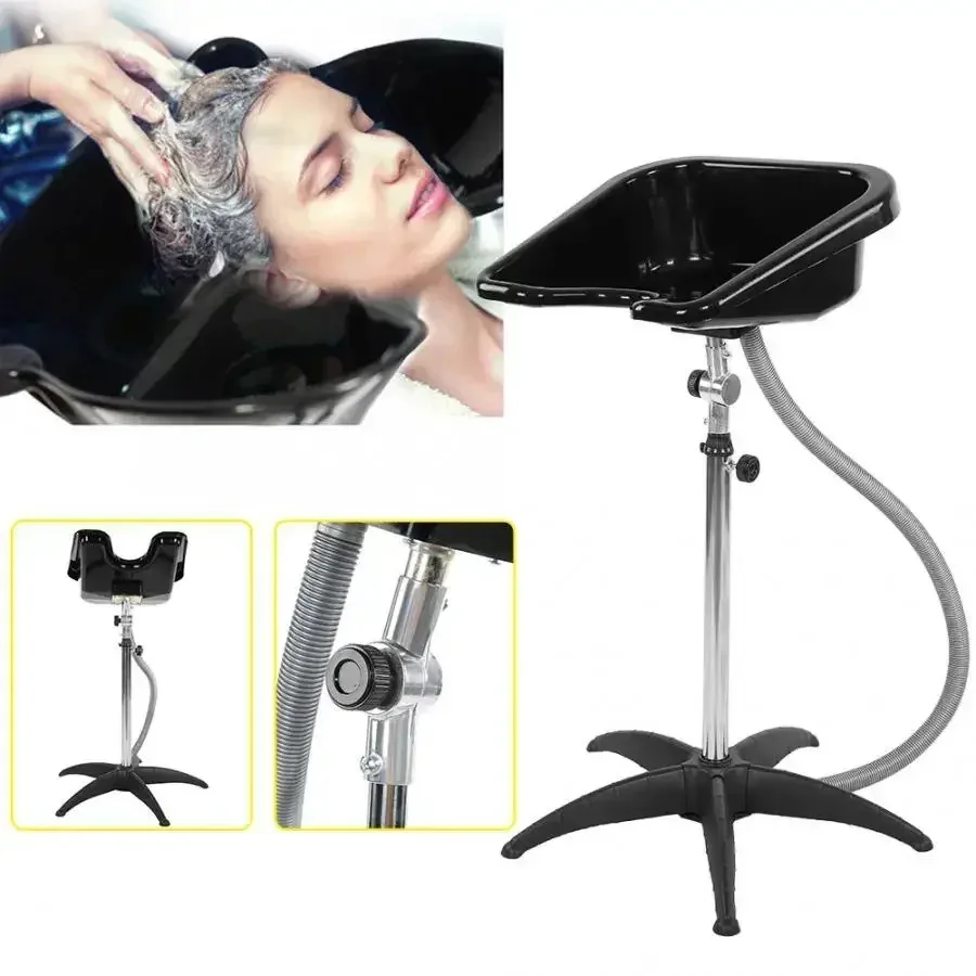 Height-Adjustable Portable Barbershop Shampoo Bowl Mobile Shampoo Bowl Hair Washing Sink Suitable For Beauty Salon Home