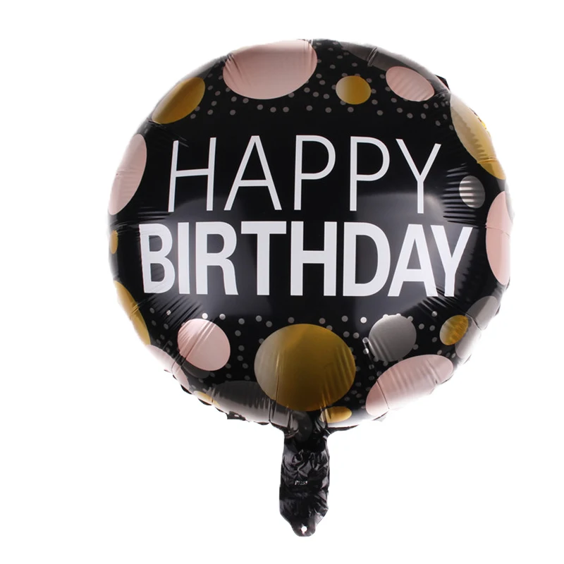 18 Inch Round Happy Birthday Foil Balloons Birthday Party Decorations 6pcs/lot