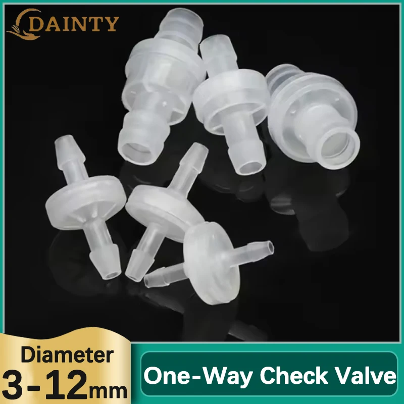 

White Plastic Check Valve One-Way Non-Return Pagoda Inline Fluids Check Valve Use For Water Petrol Diesel Oils And Other Fluids