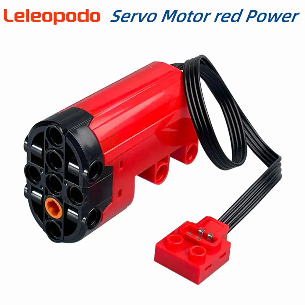 1/2/5/10PCS New Technical MOC Power Functions Parts Red Enhanced 88004 Servo Motor High Speed DIY Building Block Toy Accessories