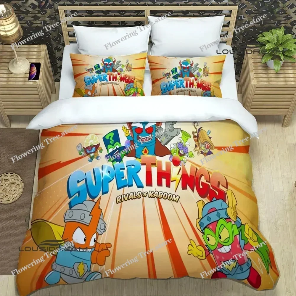 

Cute cartoon Super Zings Bedding Sets exquisite bed supplies set duvet cover comforter set bedding set luxury Birthday Gift029
