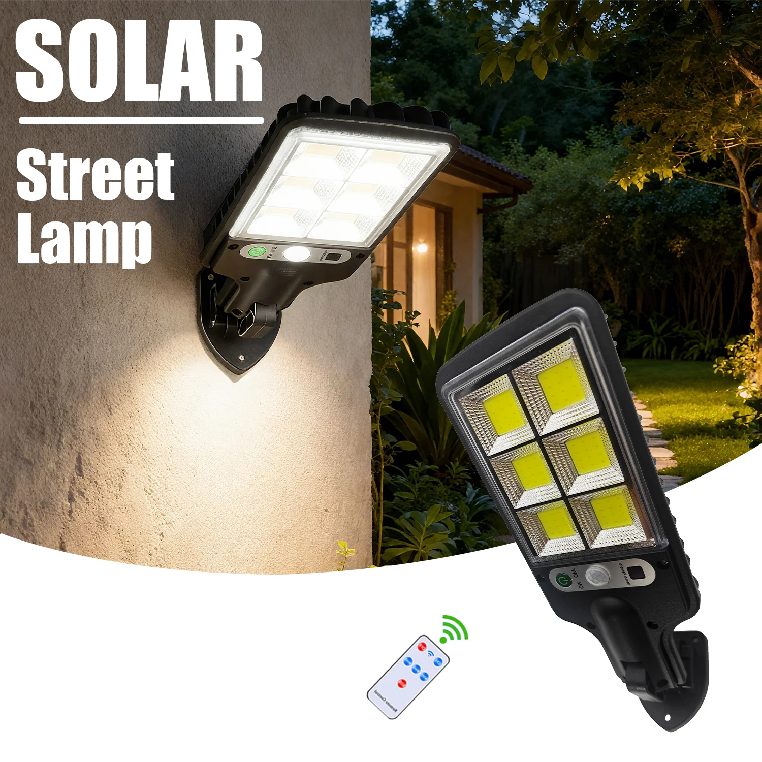 

Solar LED Street Sensor Light Outdoor Waterproof Lamp for Yard Garden Decoration