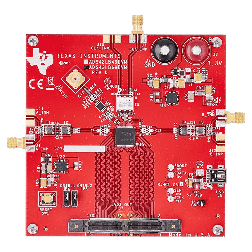 FOR TI ADS42LB69EVM AD42LB69 Dual-Channel 16-Bit 250MSPS ADC Evaluation Module Board with LVDS Transformer-Coupled Inputs Promo