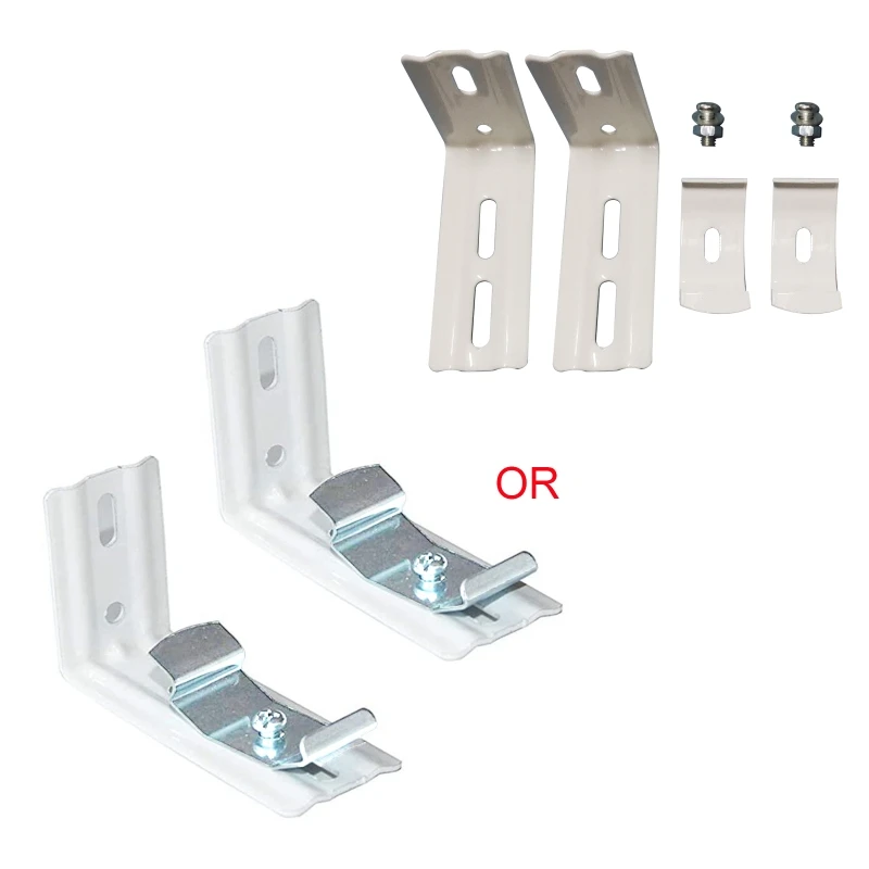 Y1UB 2 Pcs Heavy Duty Curtain Brackets Vertical Blind Bracket for External Install Simple and Elegance to Home