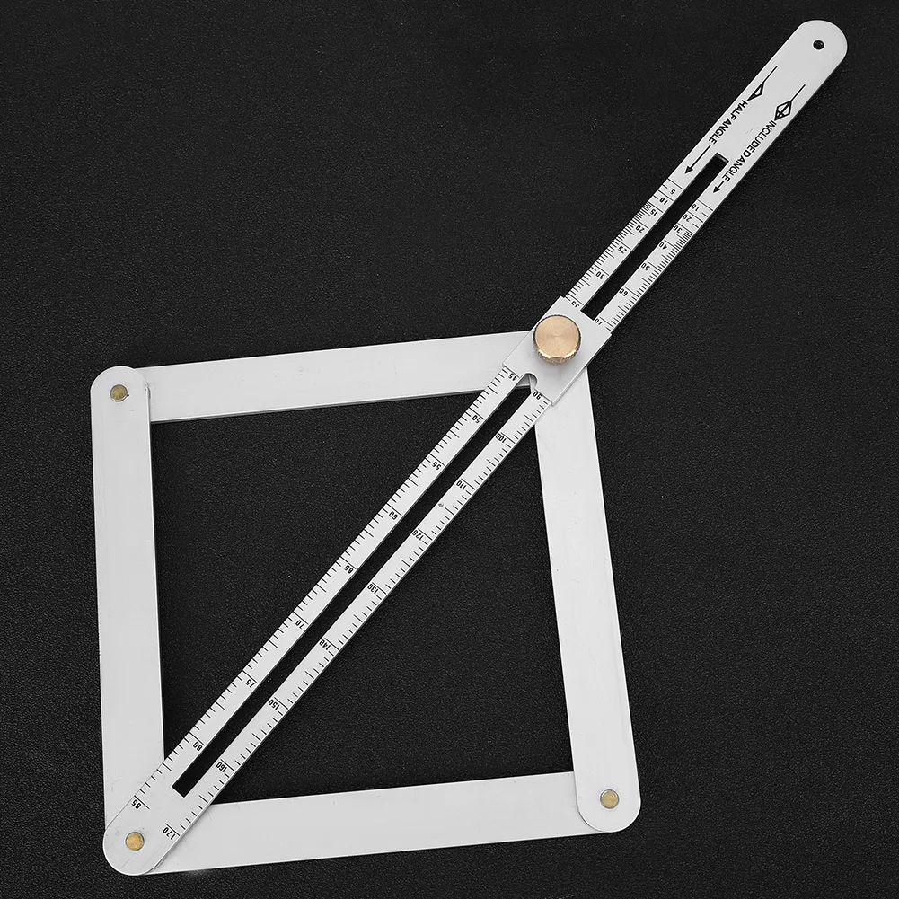 4‑Fold Corner Angle Finder Woodworking Ruler Corner Angle Finder Goniometer Ruler Multifunctional Diagonal Ceiling Profiler