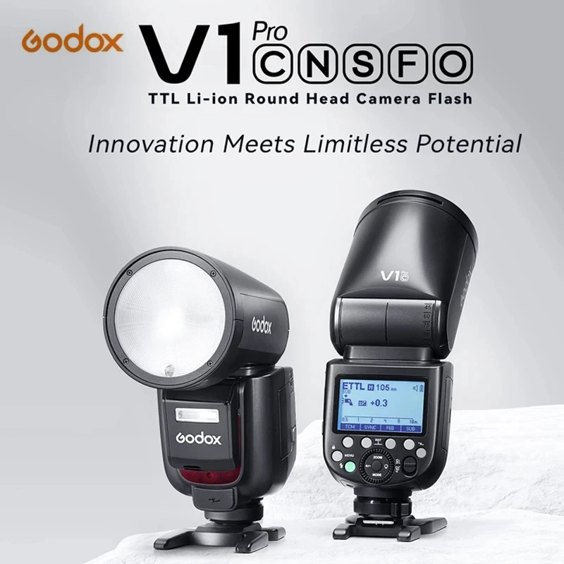 in stock Godox V1 Pro TTL Wireless Speedlite Li-ion Round Head Camera Flash for Canon Sony