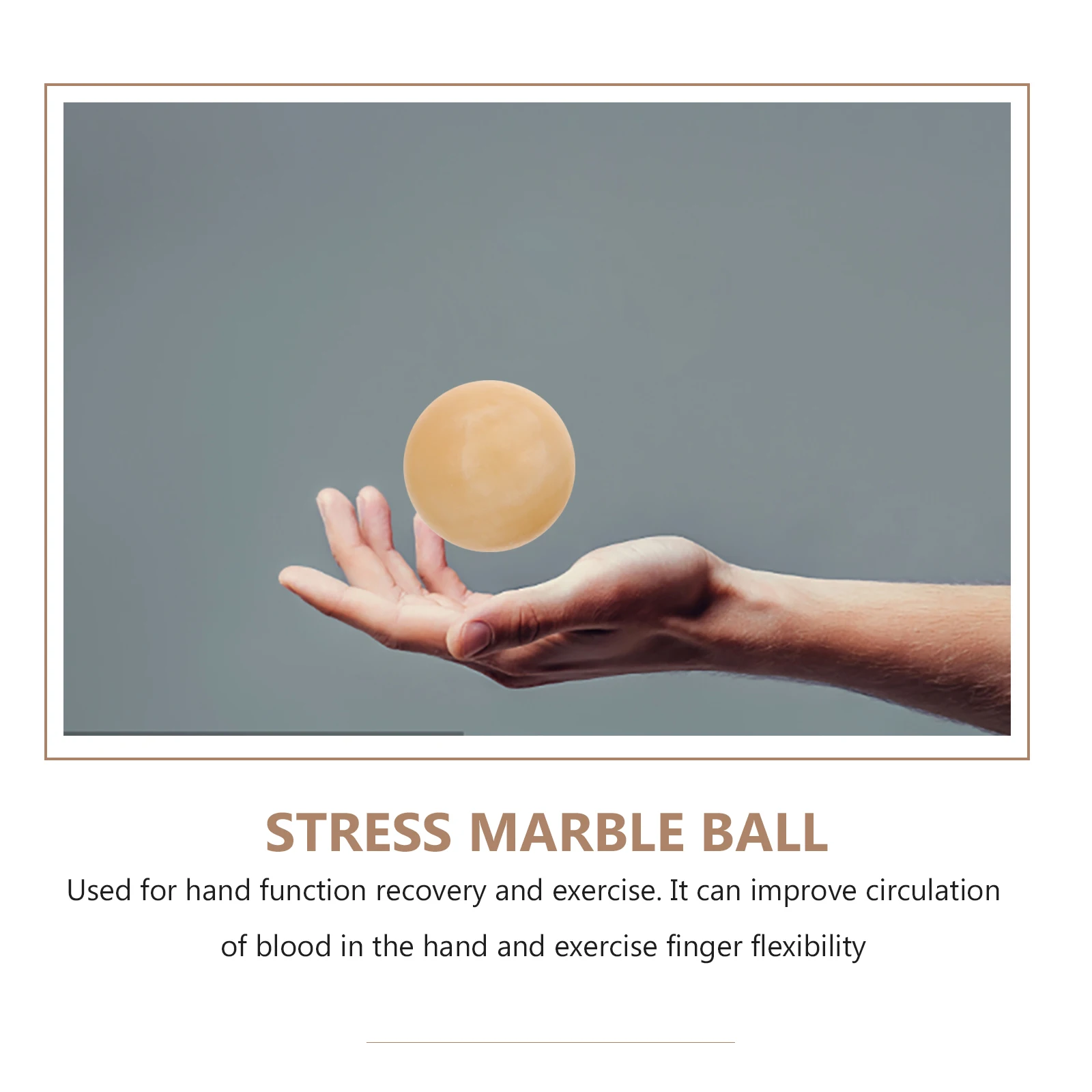 

2 pcs Fitness Ball Marble Health Care Chinese Stone Baoding Balls Hand Therapy Stress Chinese Stone Ball Relief Tool