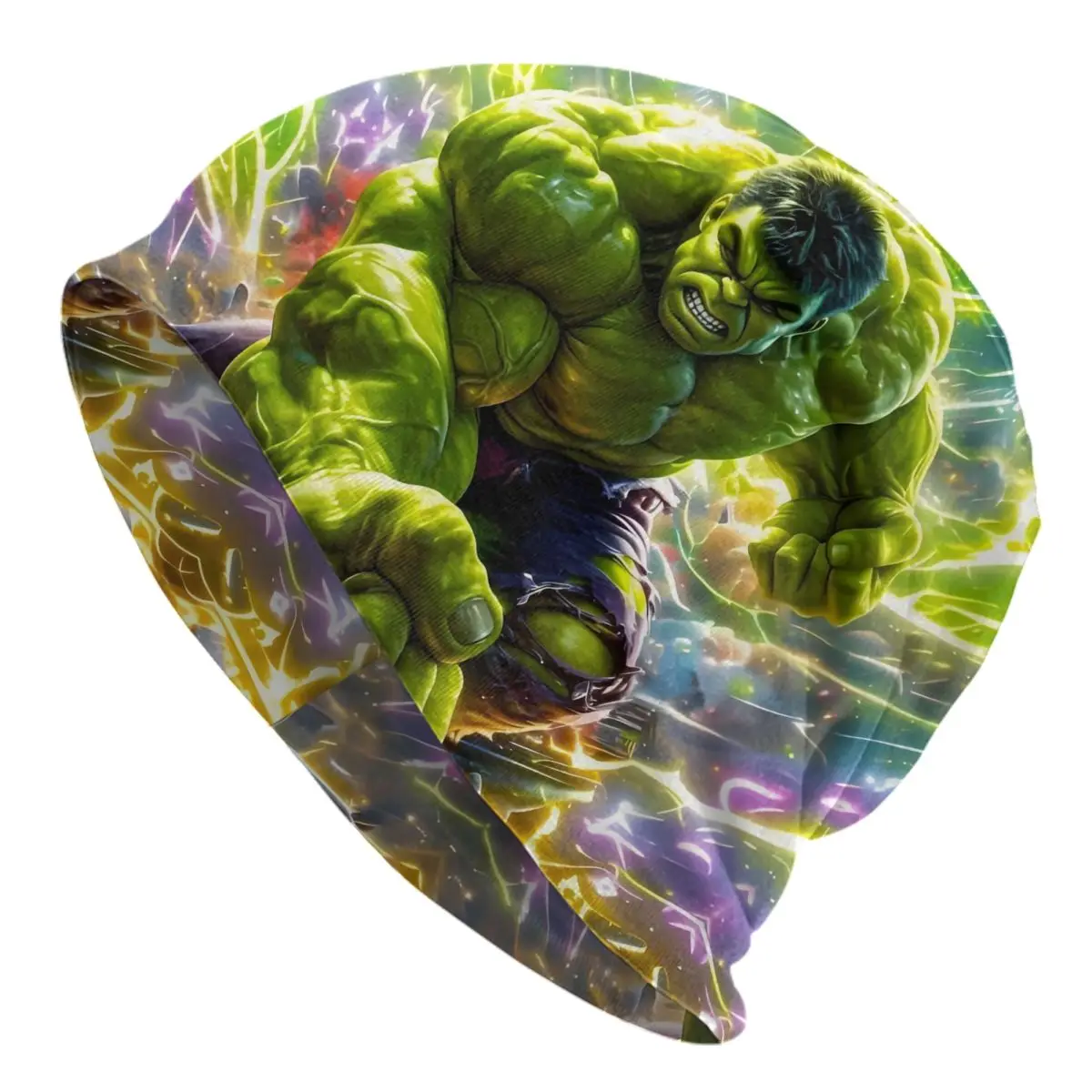 

Custom Hulk Skullies Beanies Caps Unisex Winter Warm Knitted Hat Hip Hop Adult 3D Printing Art Cartoon Movie Bonnet Hats Ski Cap