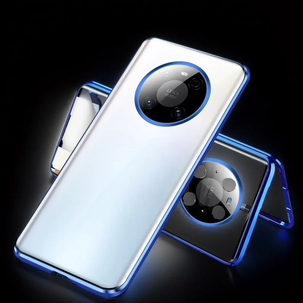 Dwustronne, metalowe etui magnetyczne z hartowanego szkła na telefon Honor Magic 7 6 5 4 Lite 5 4 6 7 Pro 5G z ochroną obiektywu