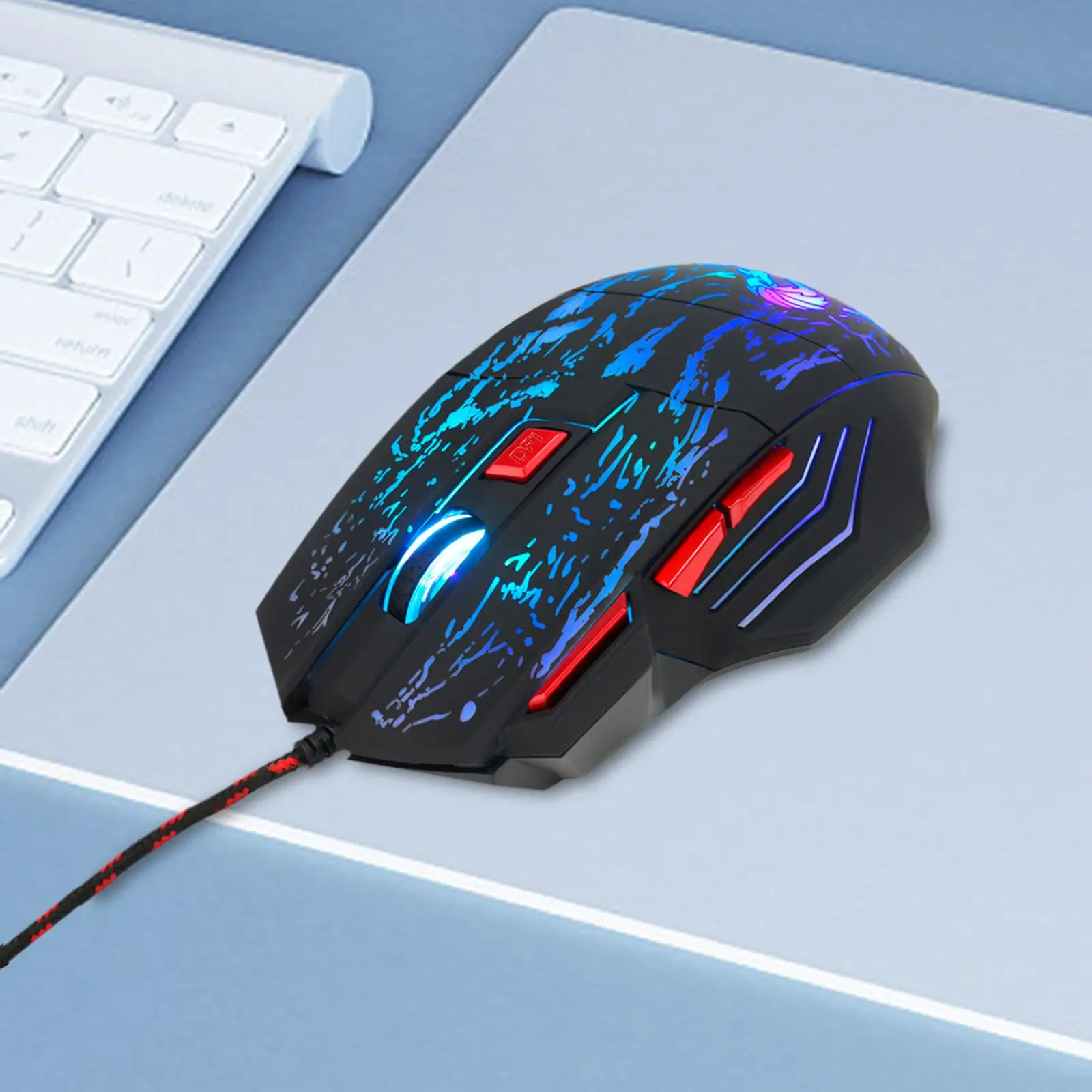 

Wired Gaming Mouse Computer Accessory Cool Lights Repair Parts Replaces 5500DPI