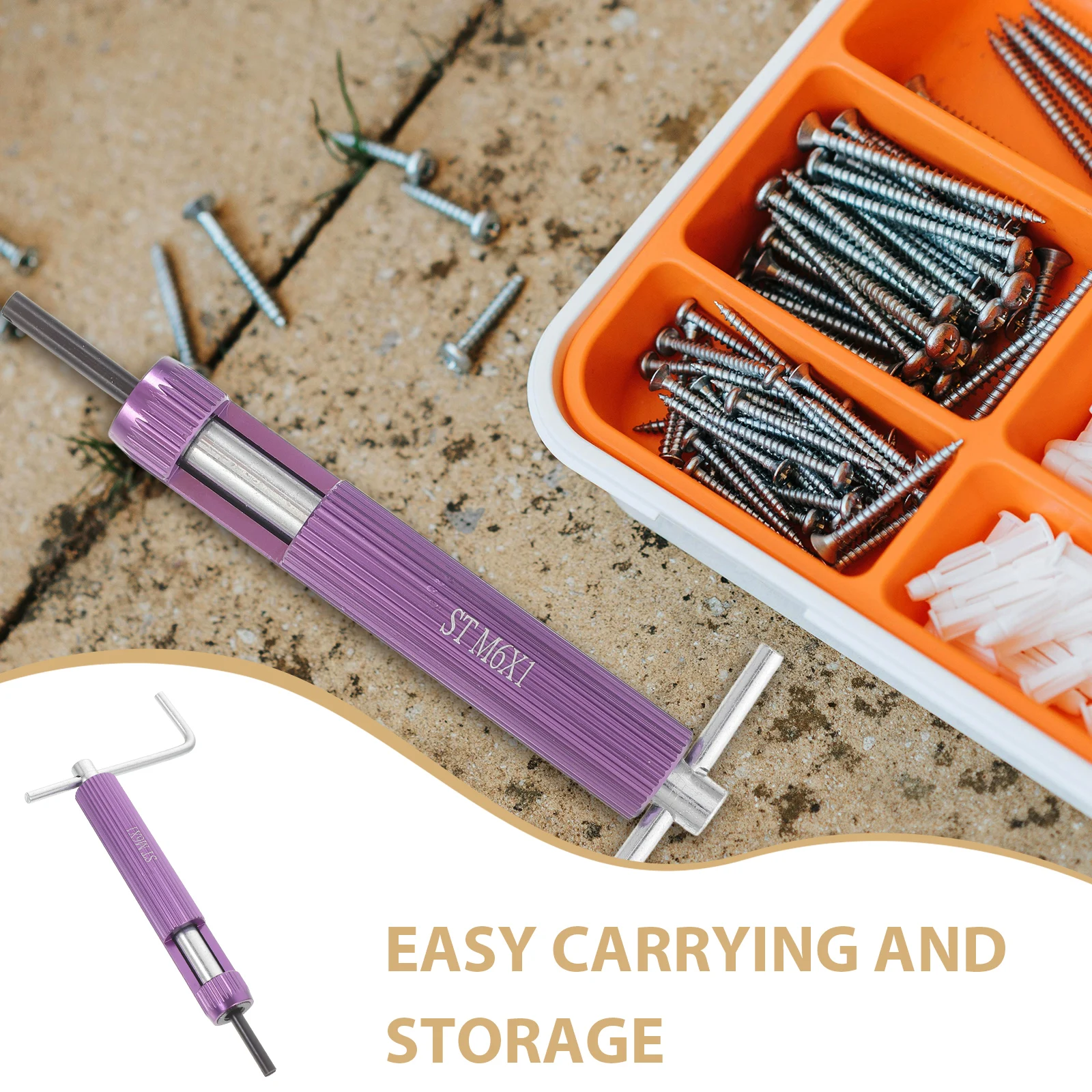 

Steel Thread Inserts M6 Repair Tool Kit Helicoil Installation Wrench Stripped Hole Fix Car Maintenance Durable Efficient