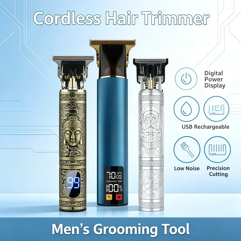 2026 New Professional Hair Trimmer  USB Rechargeable Hair Clipper for Men Haircut Hair Cutter Barber Machine Men Trimmer Shaver