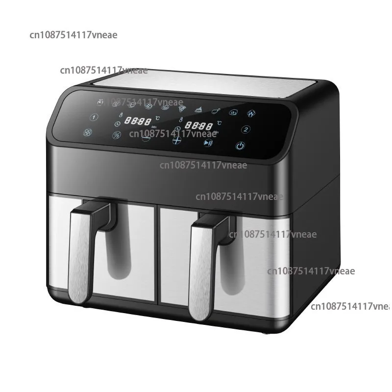 

Двухкамерная фритюрница, большая емкость, 8 л, двухкамерная электрическая фритюрница, многофункциональная домашняя фритюрница с двойным ведром