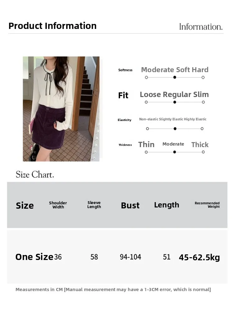 

Tee Percent Early Autumn Knot Belted round Ne Knitted Open Cardigan ZY32 Commute Sle Regular Fit Medium Sof...