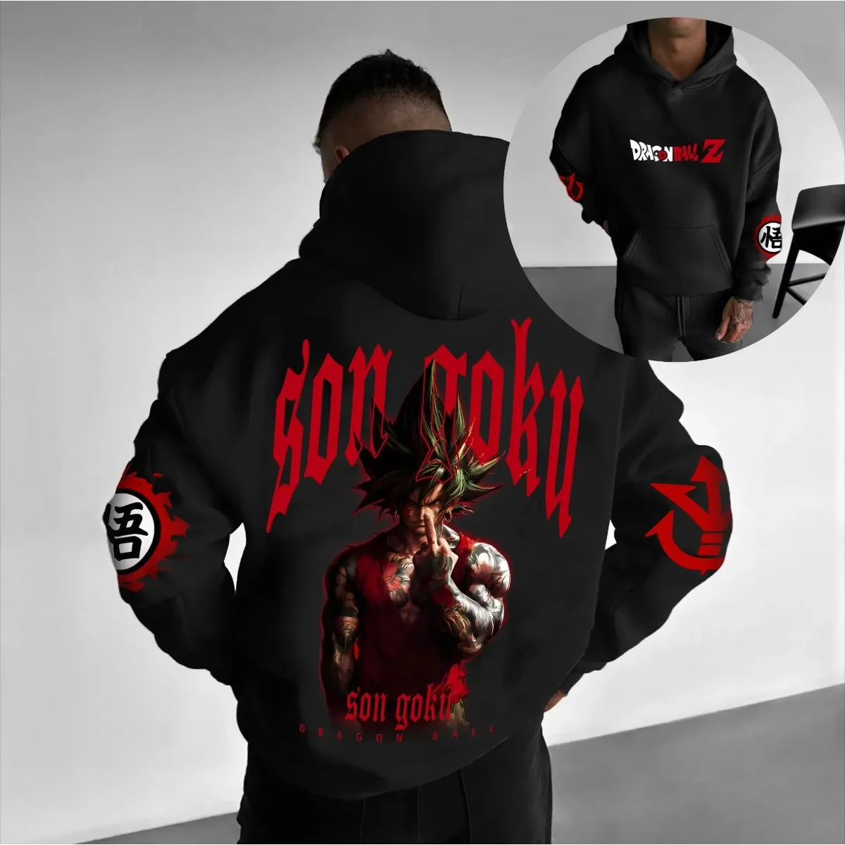 

Dragon Ball New Hot 2025 Parent-child Clothing Autumn Winter Japanese Hot-blooded Classic Characters Hoodie Men's and Women