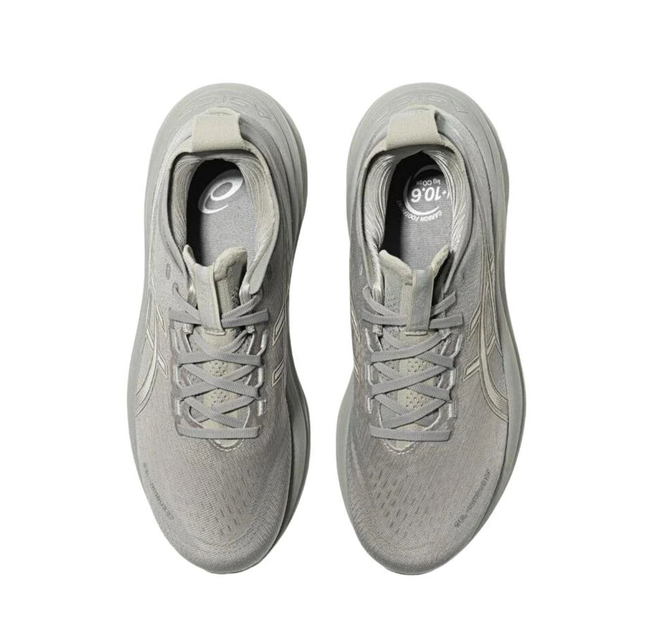 حذاء الجري Asics Gel-Nimbus 27 للتحكم في الهواء الطلق وتجريد الصدمات ومقاوم للانزلاق ومقاوم للاهتراء للرجال والنساء باللون الرمادي #4