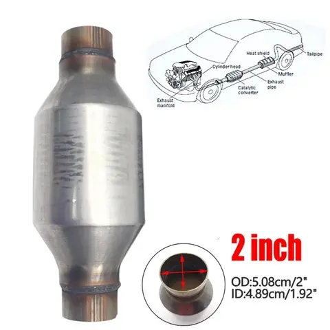 Universal 2 inch 5.08cm 400 Cell High Flow Racing Catalytic Converter Catalyst EURO1 Stainless Steel Substrate Engine Accessorie