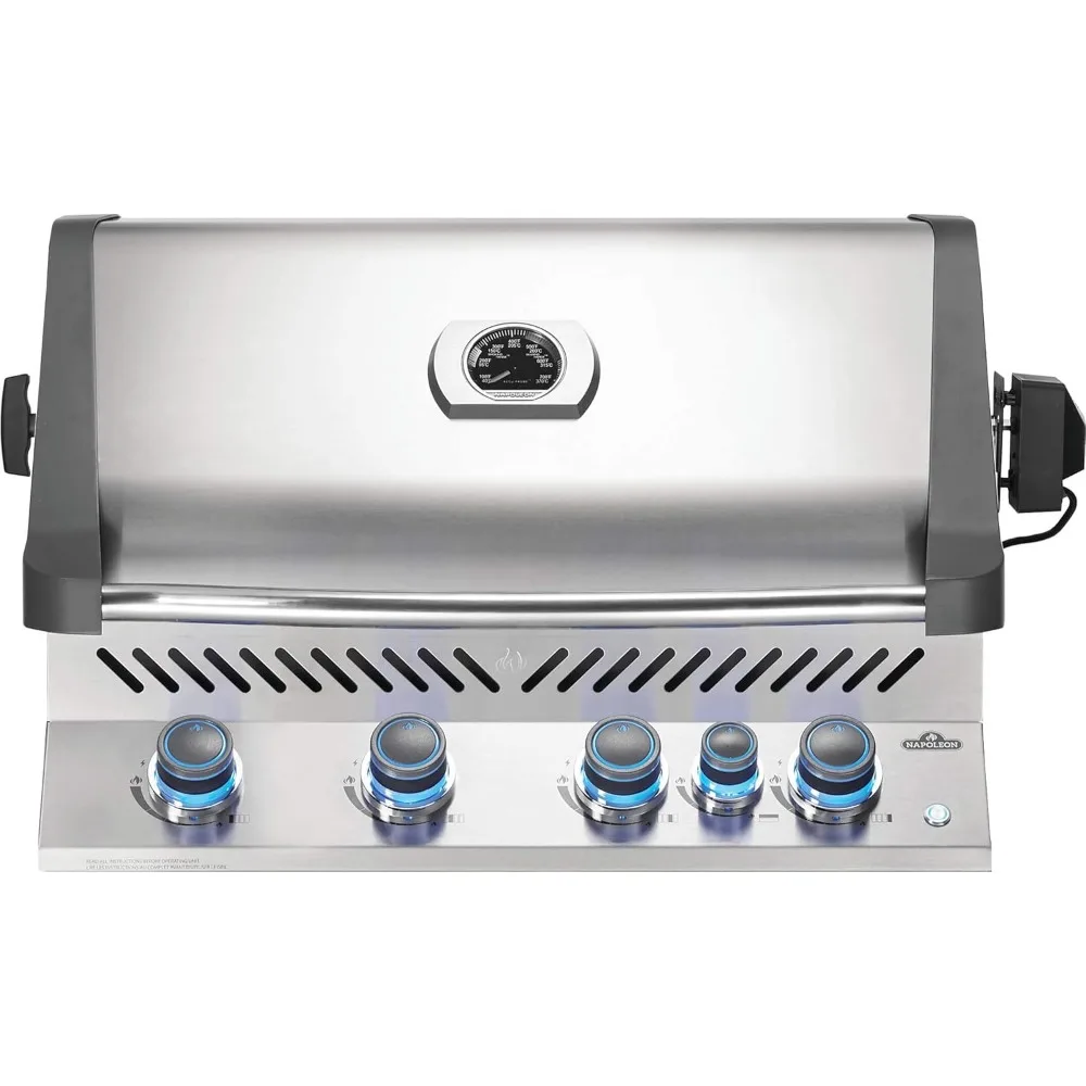 BBQ Grill, Stainless Steel, Natural Gas - BIP500RBNSS-3 With Infrared Rear Burner, Premium Barbecue For Grilling Masters