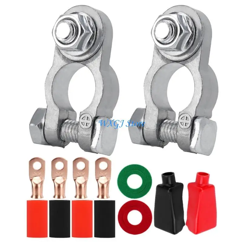 

37JE High Performances Battery Terminal Connector Includes Heatshrink Tubes & Anti Corrosion for Car