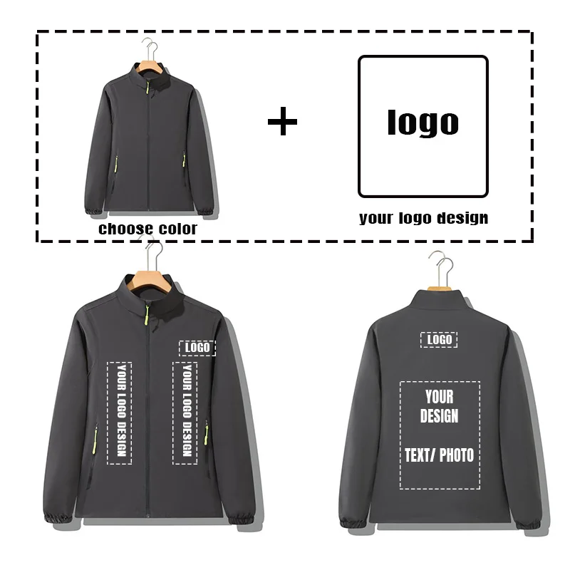 Уличные походные куртки, водонепроницаемая ветровка с капюшоном, пальто, мужские осенние повседневные тонкие тактические куртки для рыбалки, индивидуальный логотип LS-K22