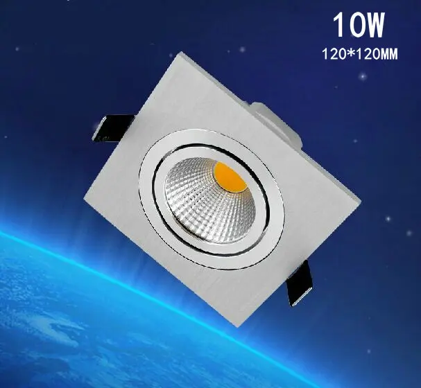 10W Recessed Spot Lights 6500K -Adjustable Tilt Twist & Lock Mains - 240V LED Compatible - IP20 Rated Nickel Ceiling