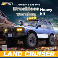 FMS FCX10 Pro Remote Control Off-Road Climbing Car Toyota LC80 Simulation High-Low Speed Durable Body for Children And Adults