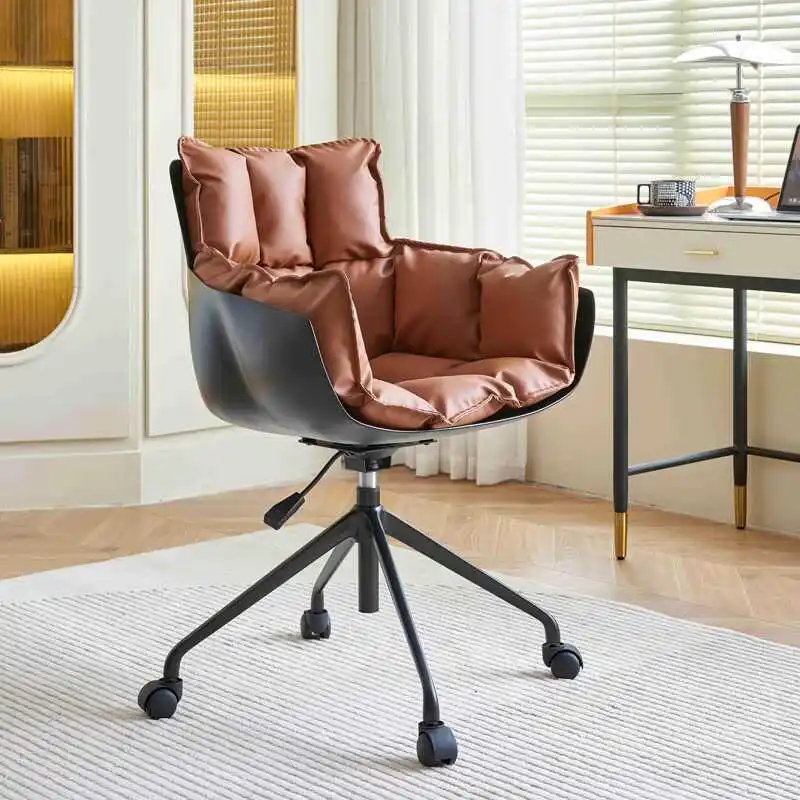 

Rolling Bedroom Lazy Chair Cushion Modern Living Room Cross Legged Office Accent Chair Arm Vanity Bureau Meuble Bar Stools