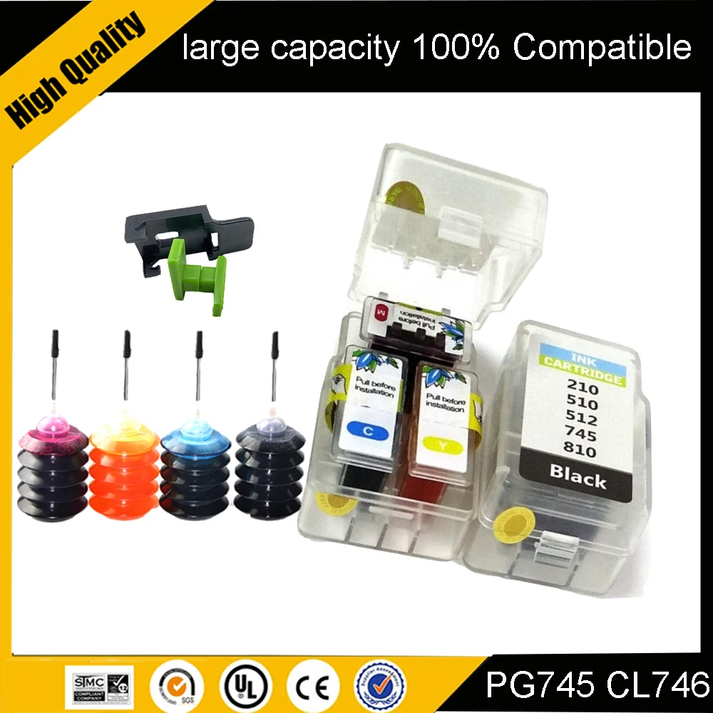 Smart Pg 745 Cl 746 For Canon Pixma MX497 IP2870 IP2870S TS207 TS307 TS3170 For…