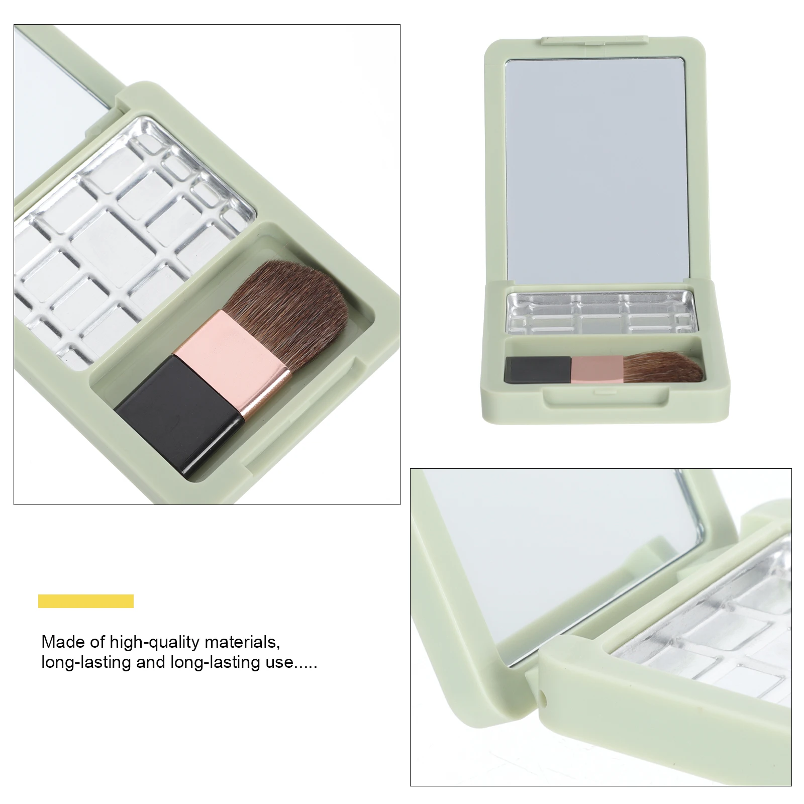 

2 set 2 Sets Women Blusher Repair Empty Plate Diy Pressing Tool Portable Blusher Box Leakproof Light Weight Simple Case