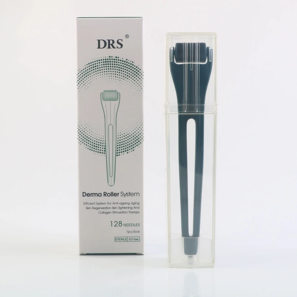 DRS 128 Dermaroller for Beard Growth, Hair Growth -Beard Roller, Scalp Roller, Face Roller, Microneedle Roller for Women and Men