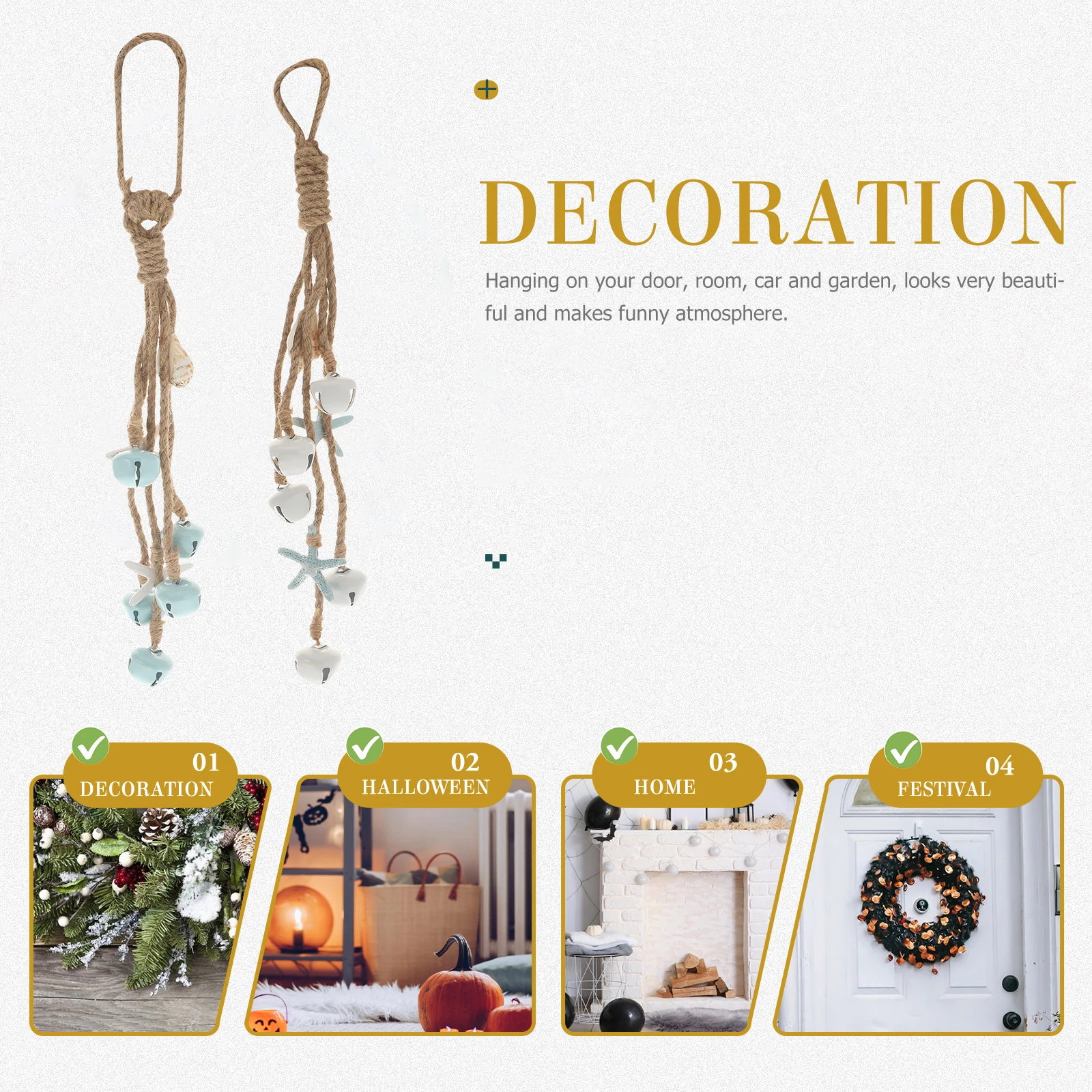 

2pcs Mediterranean Hanging naments Vintage Marine Wall Decor Creative Gift Car Decoration Sea Star String Adornment