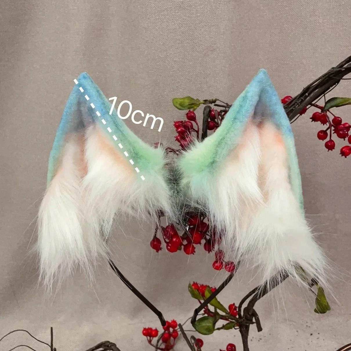 New Hand Made Work Halloween Biqiong Wolf Ears Hairhoop Tail Set Anime DIY Cosplay Costume Accessories Custom Made Headwear