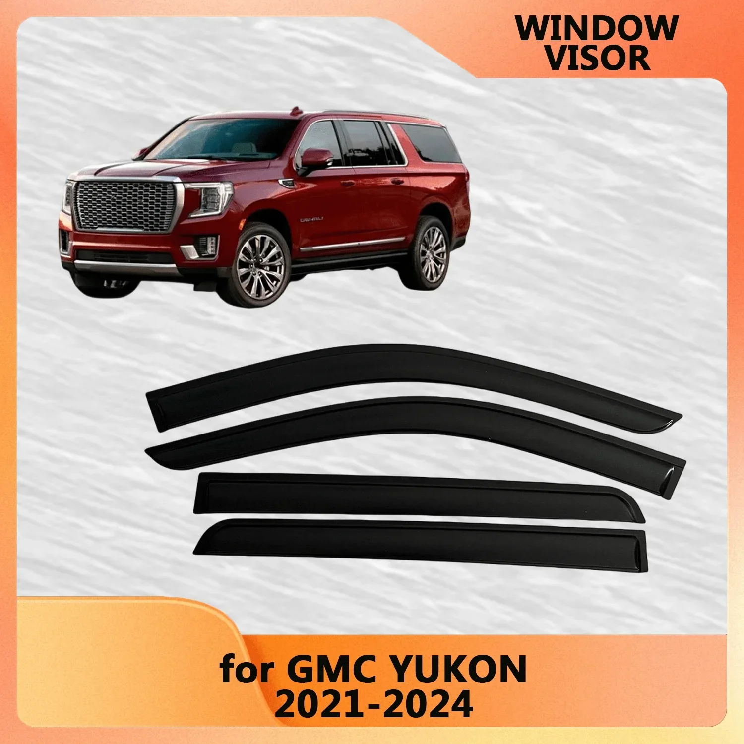 

Window Visor for GMC YUKON 2021 2022 2023 2024 Wind Deflectors Rain Guards Door Visor Vent Shades