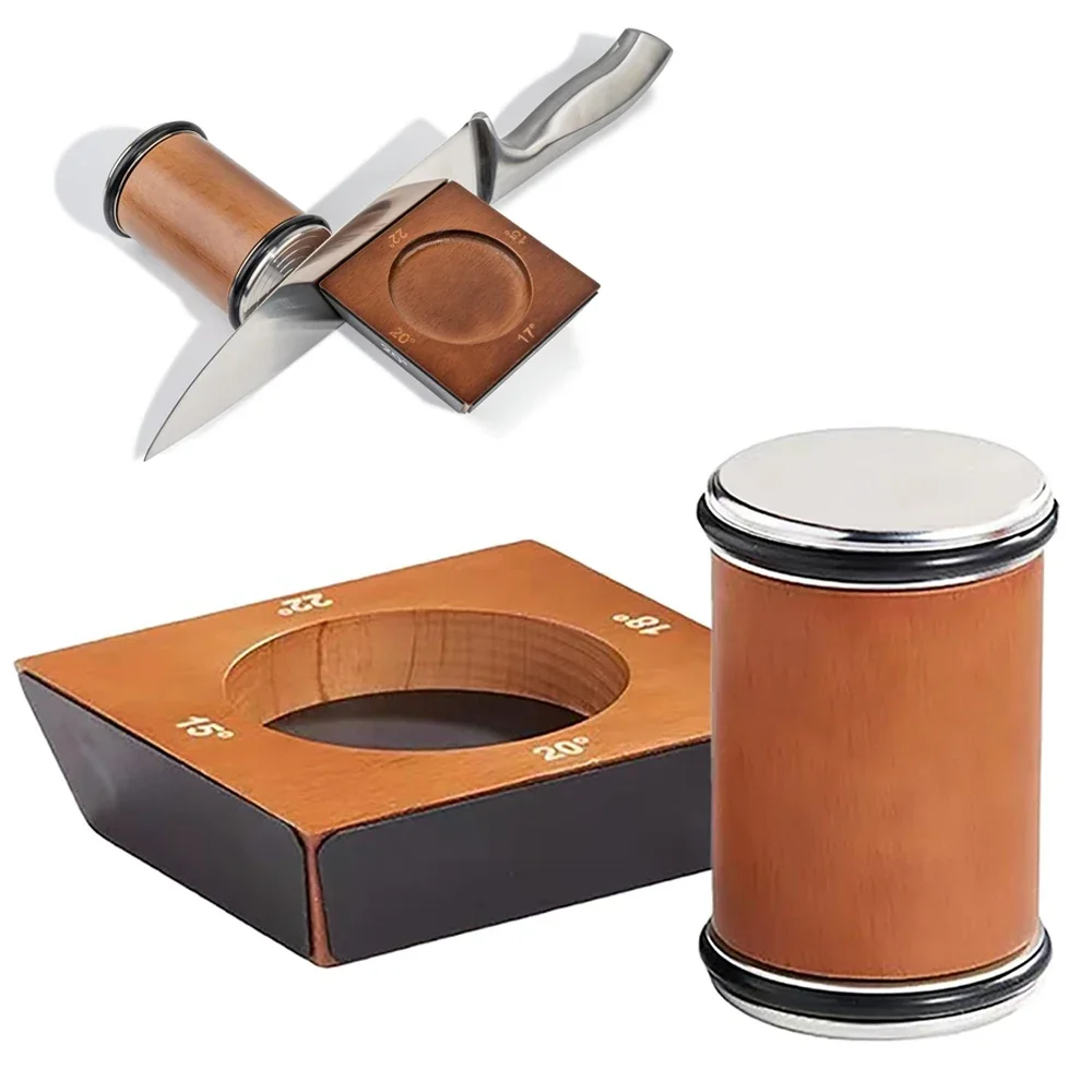 

New Wooden【4 Angle】Rolling Knife Sharpener 15/18/20/22° Roller Sharpeners Professional Grinding System Diamond Sharpening S